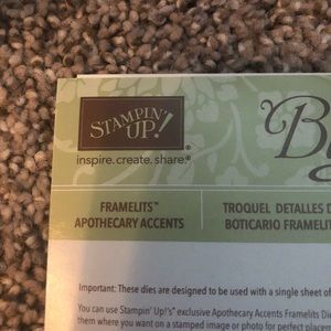 Stampin Up! Apothecary Framelits
